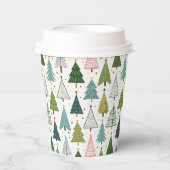 Retro Trees Papieren Bekers (Voorkant)