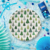 Retro Trees Papieren Bordje (Feest)