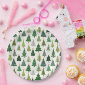 Retro Trees Papieren Bordje (Feest)