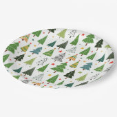 Retro Trees Papieren Bordje (Gekanteld)