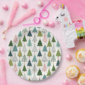 Retro Trees Papieren Bordje (Feest)