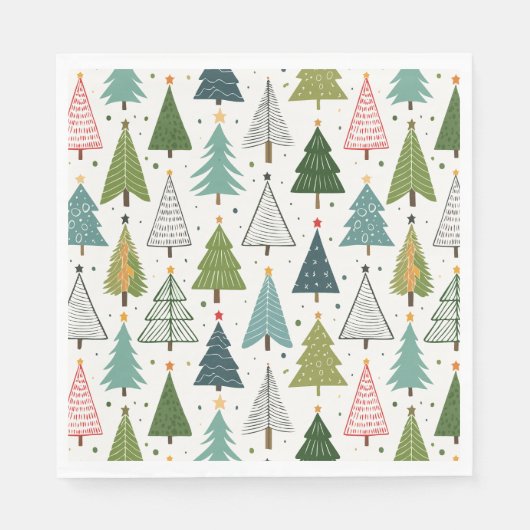 Retro Trees Servet (Voorkant)