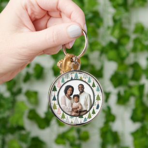 Retro Trees Sleutelhanger