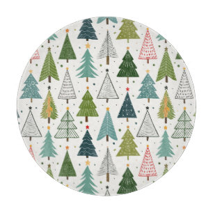 Retro Trees Snijplank