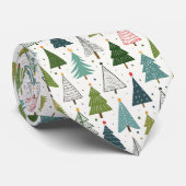 Retro Trees Stropdas (Opgerold)