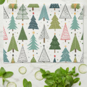 Retro Trees Theedoek (Gevouwen)