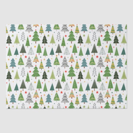 Retro Trees Tissuepapier (Voorkant)