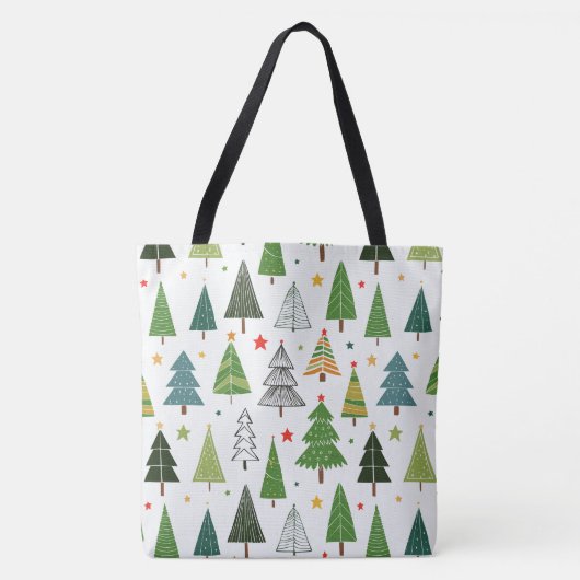 Retro Trees Tote Bag (Voorkant)