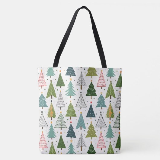 Retro Trees Tote Bag (Voorkant)
