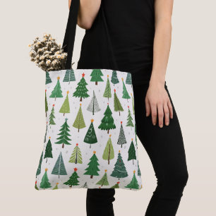 Retro Trees Tote Bag