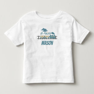 Retro Trein Kinderverjaardagsfeestje Aards   Kinder Shirts