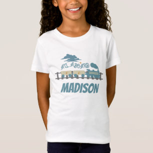 Retro Trein Kinderverjaardagsfeestje Aards   T-shirt