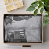 Retro,  trein, steampunk, scifi-thema tissuepapier (Geschenk)