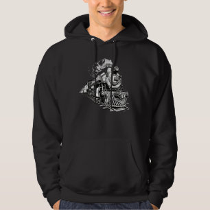 Retro treinlocomotief Railfan Hoodie