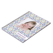 Retro Trend Geometric Girl's foto-sjabloon Notitieboek (Linkerzijde)