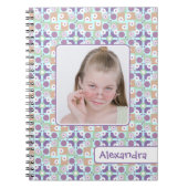 Retro Trend Geometric Girl's foto-sjabloon Notitieboek (Voorkant)