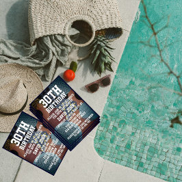 Retro Trendy 30e verjaardag Kaart