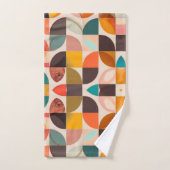 Retro Trendy Abstract Squares Collectie Bad Handdoek (Handdoek)