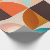 Retro Trendy Abstract Squares Collectie Cadeaupapier (Hoek)