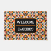 Retro Trendy Abstract Squares Collectie Deurmat (Voorkant)