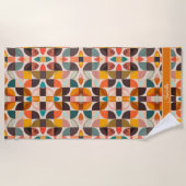 Retro Trendy Abstract Squares Collectie Strandlaken (Voorkant)