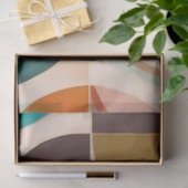 Retro Trendy Abstract Squares Collectie Tissuepapier (Geschenk)