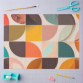 Retro Trendy Abstract Squares Collectie Tissuepapier (Craft)
