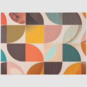 Retro Trendy Abstract Squares Collectie Tissuepapier (Voorkant)