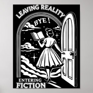 Retro Trendy Boekachtig Boek Lezer Lezen Citaten L Poster