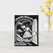 Retro Trendy Bookish Book Lover Reading Quotes Lea Kaart (Gele Bloem)