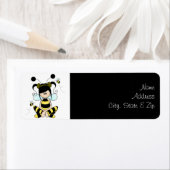 Retro Trendy Bumblebee/Bumble Bee Meisje Etiket (Insitu)