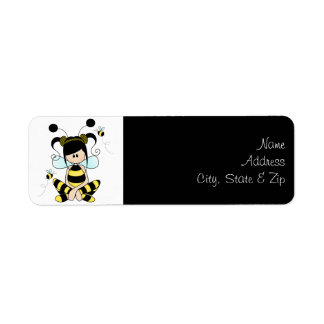 Retro Trendy Bumblebee/Bumble Bee Meisje Etiket