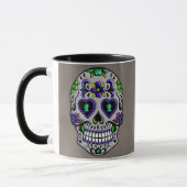Retro Trendy Day of the Dead Sugar Skull Mok (Links)