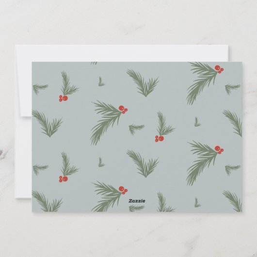 Retro Trendy Fun Vrolijk & Helder Kerstfoto Feestdagenkaart (Achterkant)