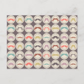 Retro Trendy Handlebar Mustache Briefkaart (Voorkant)