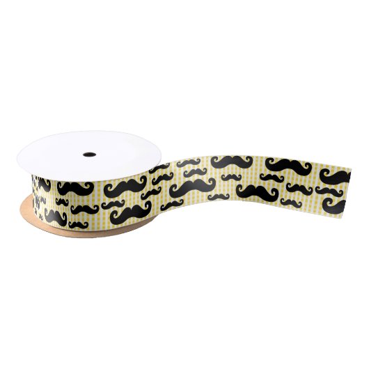 Retro Trendy Handlebar Mustache Satijnen Lint (Spoel)
