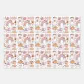 Retro Trendy Leuke Halloween Elements Ghost Pumpki Inpakpapier Vel (Voorkant)