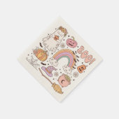 Retro trendy malle Halloween elementen Geest Pompo Servet (Hoek)