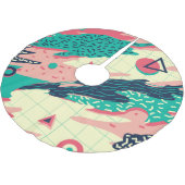Retro Trendy Memphis Geometrisch Behang Kerstboom Rok (Gekanteld)