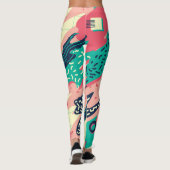 Retro Trendy Memphis Geometrisch Behang Leggings (Achterkant)