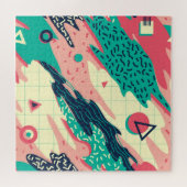 Retro Trendy Memphis Geometrisch Behang Legpuzzel (Horizontaal)