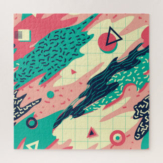 Retro Trendy Memphis Geometrisch Behang Legpuzzel