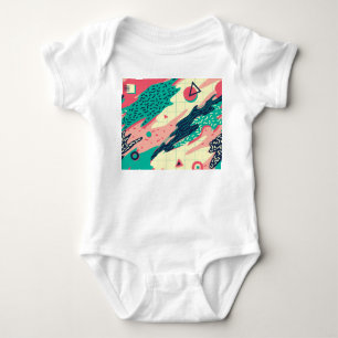 Retro Trendy Memphis Geometrisch Behang Romper