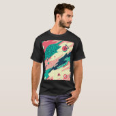 Retro Trendy Memphis Geometrisch Behang T-shirt (Voorkant volledig)