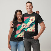 Retro Trendy Memphis Geometrisch Behang T-shirt (Unisex)