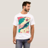 Retro Trendy Memphis Geometrisch Behang T-shirt (Voorkant volledig)