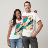 Retro Trendy Memphis Geometrisch Behang T-shirt (Unisex)