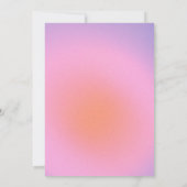 Retro Trendy Pastel Paarse Roze Afstuderen Foto Aankondiging (Achterkant)