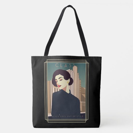 Retro  trendy stijl dagelijkse tas, tas. tote bag (Voorkant)