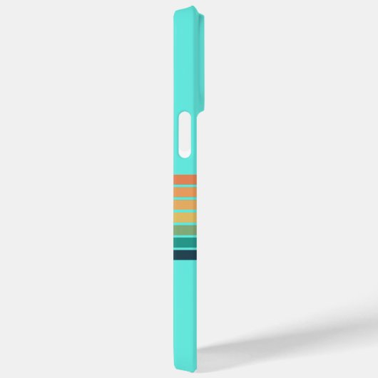 Retro  Trendy Striped Rainbow Case-Mate iPhone Case (Achterkant / Rechts)